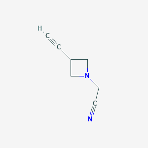 molecular formula C7H8N2 B15200385 2-(3-Ethynylazetidin-1-yl)acetonitrile 