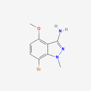 molecular formula C9H10BrN3O B15200391 7-bromo-4-methoxy-1-methyl-1H-indazol-3-amine 