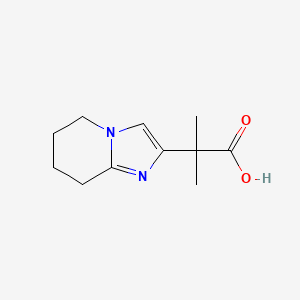 molecular formula C11H16N2O2 B15200420 2-Methyl-2-(5,6,7,8-tetrahydroimidazo[1,2-a]pyridin-2-yl)propanoic acid 