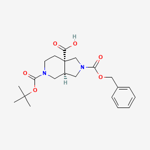 (3aR,7aS)-2-((Benzyloxy)carbonyl)-5-(tert-butoxycarbonyl)octahydro-1H-pyrrolo[3,4-c]pyridine-7a-carboxylic acid