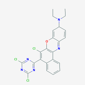 6-chloro-5-(4,6-dichloro-1,3,5-triazin-2-yl)-N,N-diethyl-9H-benzo[a]phenoxazin-9-amine