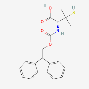 molecular formula C20H21NO4S B15200482 (R)-2-((((9H-Fluoren-9-yl)methoxy)carbonyl)amino)-3-mercapto-3-methylbutanoic acid 