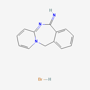 molecular formula C13H12BrN3 B15200490 pyrido[1,2-b][2,4]benzodiazepin-6(11H)-imine hydrobromide 