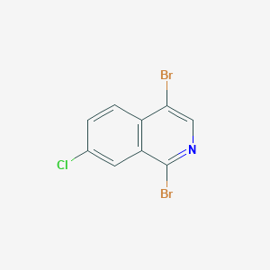 molecular formula C9H4Br2ClN B15200536 1,4-Dibromo-7-chloroisoquinoline CAS No. 1368032-78-3