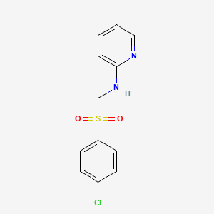 molecular formula C12H11ClN2O2S B15200549 N-(((4-Chlorophenyl)sulfonyl)methyl)pyridin-2-amine 