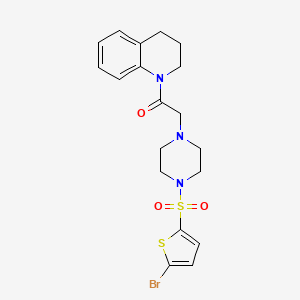 2-(4-((5-Bromothiophen-2-yl)sulfonyl)piperazin-1-yl)-1-(3,4-dihydroquinolin-1(2H)-yl)ethan-1-one