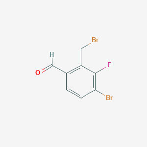 4-Bromo-2-(bromomethyl)-3-fluorobenzaldehyde