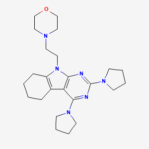 4-(2-(2,4-Di(pyrrolidin-1-yl)-7,8-dihydro-5H-pyrimido[4,5-b]indol-9(6H)-yl)ethyl)morpholine