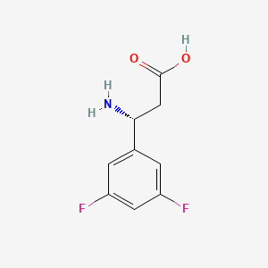 molecular formula C9H9F2NO2 B15200577 (R)-3-Amino-3-(3,5-difluorophenyl)propanoic acid 