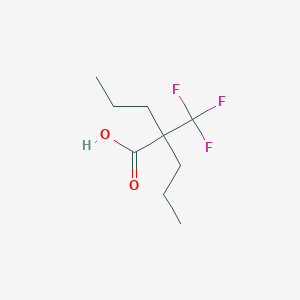 molecular formula C9H15F3O2 B15200617 2-Propyl-2-trifluoromethyl-pentanoic acid 