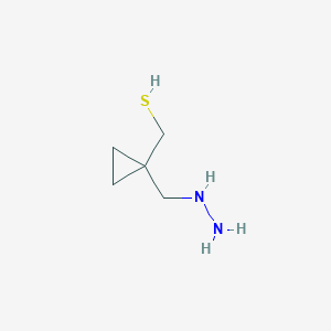 molecular formula C5H12N2S B15200623 (1-(Hydrazinylmethyl)cyclopropyl)methanethiol 