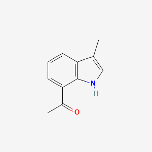 molecular formula C11H11NO B15200633 1-(3-Methyl-1H-indol-7-yl)ethan-1-one 