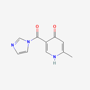 molecular formula C10H9N3O2 B15200663 5-(1H-Imidazole-1-carbonyl)-2-methylpyridin-4(1H)-one CAS No. 88252-30-6