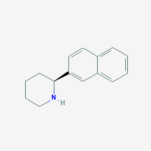 molecular formula C15H17N B15200682 (S)-2-(Naphthalen-2-yl)piperidine 