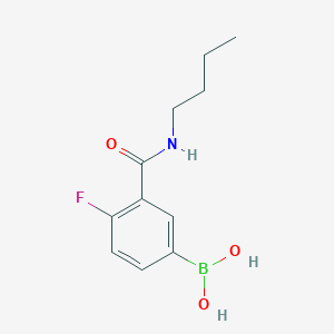 molecular formula C11H15BFNO3 B1520069 (3-(Butylcarbamoyl)-4-fluorophenyl)boronic acid CAS No. 874219-23-5