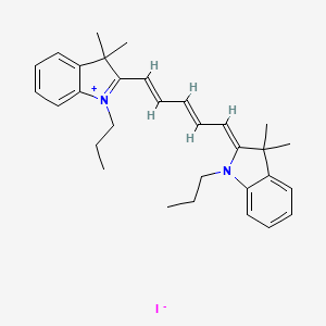 (2Z)-2-[(2E,4E)-5-(3,3-dimethyl-1-propylindol-1-ium-2-yl)penta-2,4-dienylidene]-3,3-dimethyl-1-propylindole;iodide