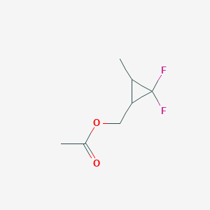 molecular formula C7H10F2O2 B15200730 (2,2-Difluoro-3-Methylcyclopropyl)Methyl Acetate 