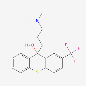 molecular formula C19H20F3NOS B15200746 9-(3-(Dimethylamino)propyl)-2-(trifluoromethyl)thioxanthen-9-ol CAS No. 2340-57-0