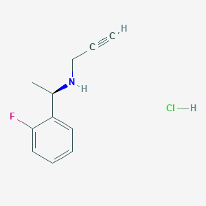 N-[(1R)-1-(2-Fluorophenyl)ethyl]prop-2-yn-1-amine hydrochloride