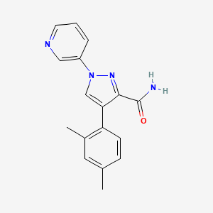 4-(2,4-Dimethylphenyl)-1-(pyridin-3-yl)-1H-pyrazole-3-carboxamide