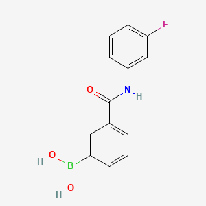 molecular formula C13H11BFNO3 B1520081 （3-（（3-氟苯基）氨基甲酰基）苯基）硼酸 CAS No. 874288-34-3