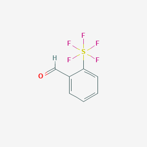 molecular formula C7H5F5OS B15200850 2-(Pentafluorothio)benzaldehyde 