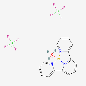 oxidanium;2,6-dipyridin-2-ylpyridine;platinum;ditetrafluoroborate