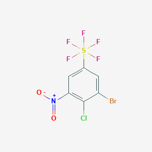 3-Bromo-4-chloro-5-nitrophenylsulphur pentafluoride