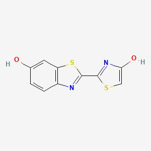 molecular formula C10H6N2O2S2 B15200906 2-(4-Hydroxy-2-thiazolyl)benzothiazol-6-ol 