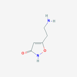 molecular formula C5H8N2O2 B15200918 5-(2-Aminoethyl)isoxazol-3(2H)-one 