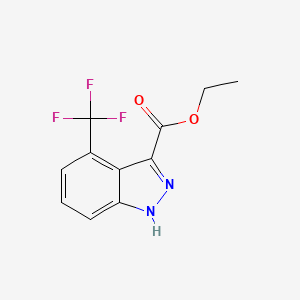 molecular formula C11H9F3N2O2 B15200930 Ethyl 4-(trifluoromethyl)-1H-indazole-3-carboxylate 