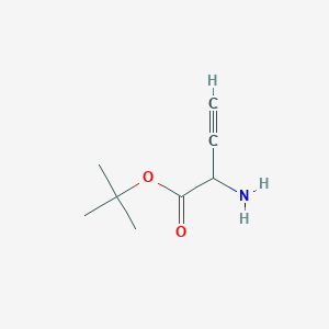 molecular formula C8H13NO2 B15200937 Tert-butyl 2-aminobut-3-ynoate 