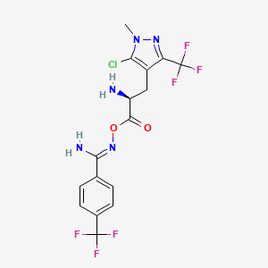 N'-({3-[5-Chloro-1-methyl-3-(trifluoromethyl)-1H-pyrazol-4-yl]allanoyl}oxy)-4-(trifluoromethyl)benzenecarboximidamide