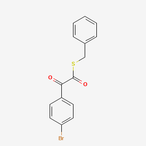 molecular formula C15H11BrO2S B15200949 Benzeneethanethioic acid, 4-bromo-alpha-oxo-, S-(phenylmethyl) ester 