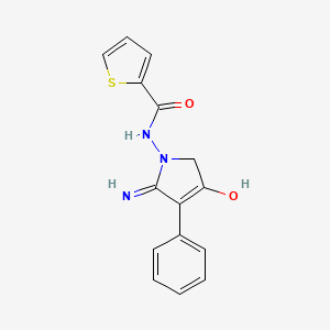 N-(5-amino-3-oxo-4-phenyl-2,3-dihydro-1H-pyrrol-1-yl)thiophene-2-carboxamide