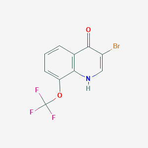 molecular formula C10H5BrF3NO2 B1520096 3-Bromo-4-hydroxy-8-trifluoromethoxyquinoline CAS No. 1065087-93-5