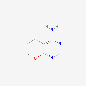 molecular formula C7H9N3O B15200995 6,7-Dihydro-5H-pyrano[2,3-d]pyrimidin-4-amine 