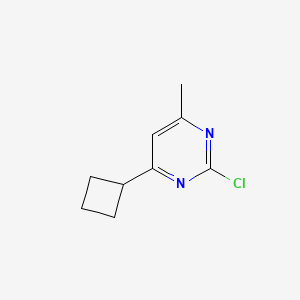 molecular formula C9H11ClN2 B15200996 2-Chloro-4-cyclobutyl-6-methylpyrimidine 