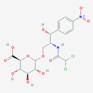 (2S,3S,4S,5R)-6-((2R,3R)-2-(2,2-Dichloroacetamido)-3-hydroxy-3-(4-nitrophenyl)propoxy)-3,4,5-trihydroxytetrahydro-2H-pyran-2-carboxylic acid