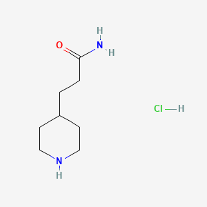 molecular formula C8H17ClN2O B1520103 3-(Piperidin-4-yl)propanamide hydrochloride CAS No. 1185126-95-7