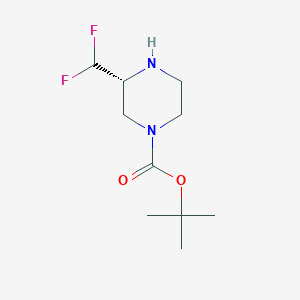 molecular formula C10H18F2N2O2 B15201062 tert-Butyl (R)-3-(difluoromethyl)piperazine-1-carboxylate 