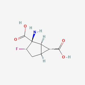 molecular formula C8H10FNO4 B15201087 (1R,2R,3S,5S,6R)-2-amino-3-fluorobicyclo[3.1.0]hexane-2,6-dicarboxylic acid 