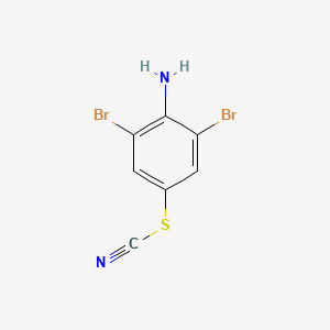 molecular formula C7H4Br2N2S B15201115 4-Amino-3,5-dibromophenyl thiocyanate CAS No. 14030-87-6