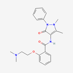 2-[2-(dimethylamino)ethoxy]-N-(1,5-dimethyl-3-oxo-2-phenylpyrazol-4-yl)benzamide