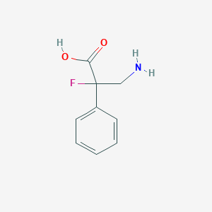 3-Amino-2-fluoro-2-phenylpropanoic acid