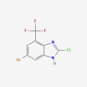 6-Bromo-2-chloro-4-(trifluoromethyl)-1H-1,3-benzimidazole