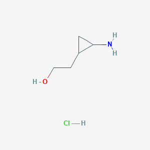 molecular formula C5H12ClNO B15201156 2-(2-Aminocyclopropyl)ethanol hydrochloride 