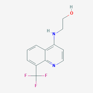 molecular formula C12H11F3N2O B15201167 4-[(2-Hydroxyethyl)amino]-8-(trifluoromethyl)quinoline 