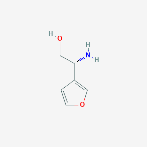 molecular formula C6H9NO2 B15201172 (R)-2-Amino-2-(furan-3-yl)ethan-1-ol 