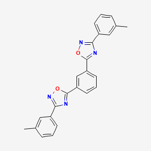 3-(3-Methylphenyl)-5-[3-[3-(3-methylphenyl)-1,2,4-oxadiazol-5-yl]phenyl]-1,2,4-oxadiazole